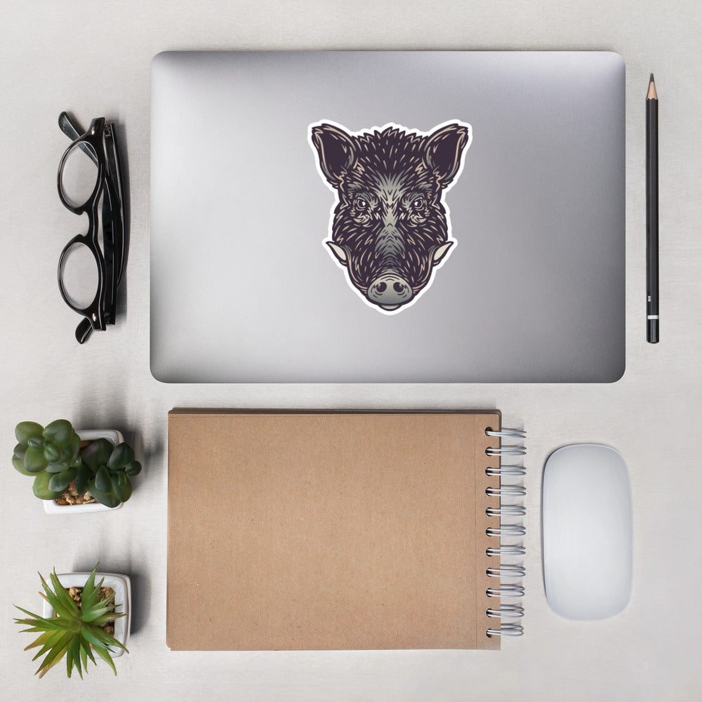 Wild Boar Kiss Cut Sticker