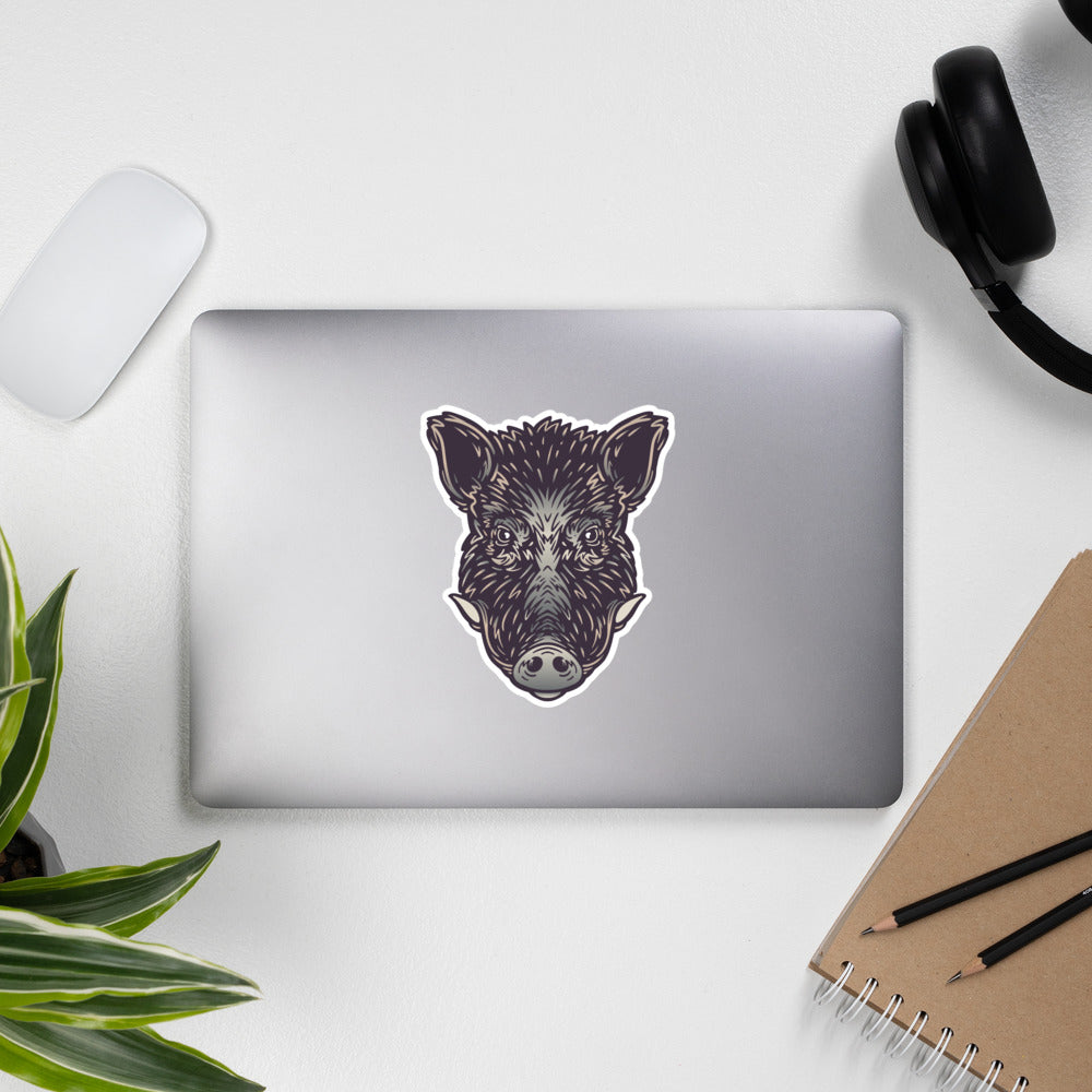 Wild Boar Kiss Cut Sticker