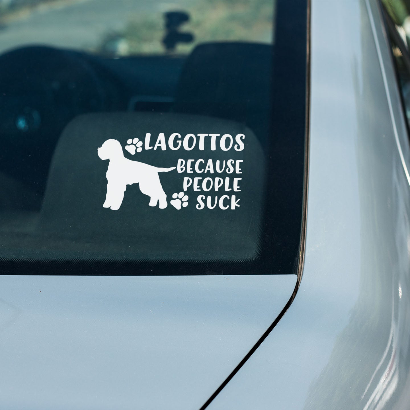 Lagottos Because People Suck Sticker