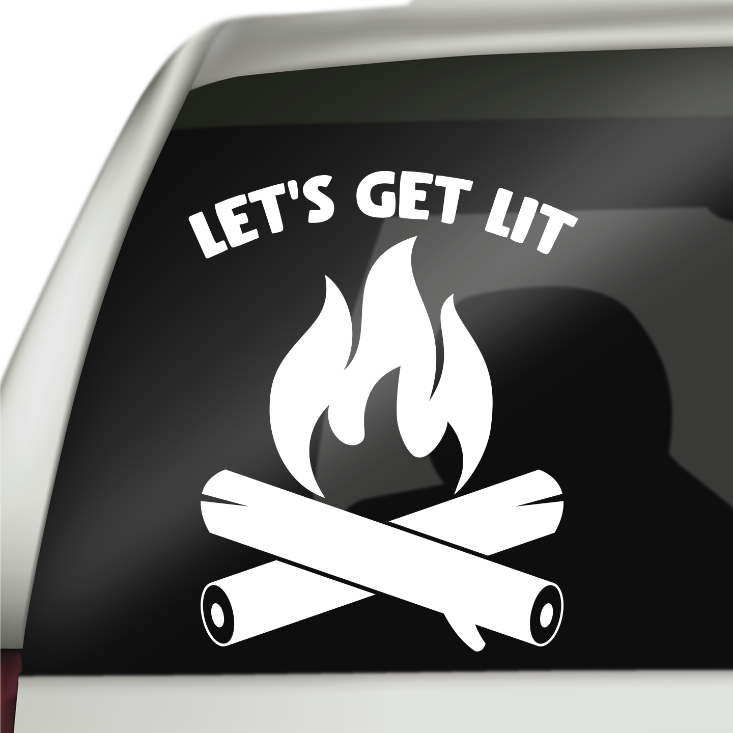 Lets Get Lit Campfire Sticker