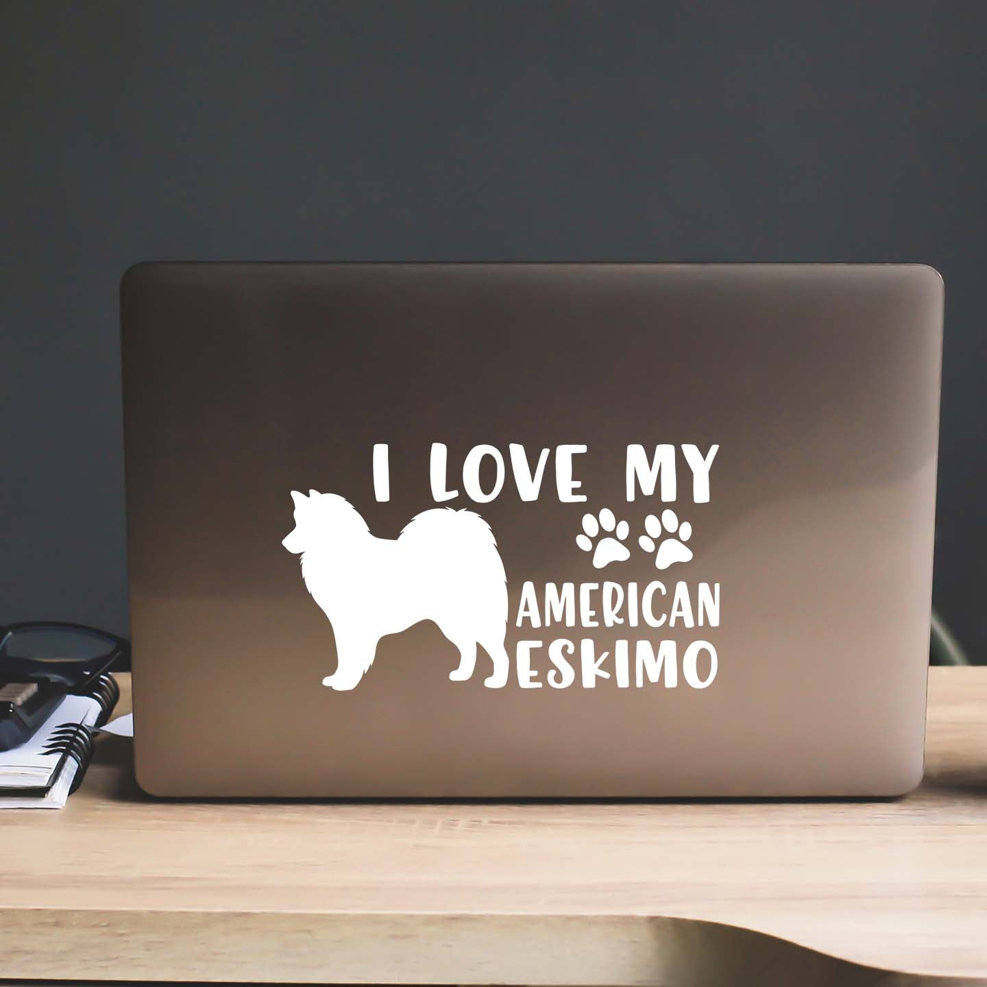 I Love My American Eskimo Sticker