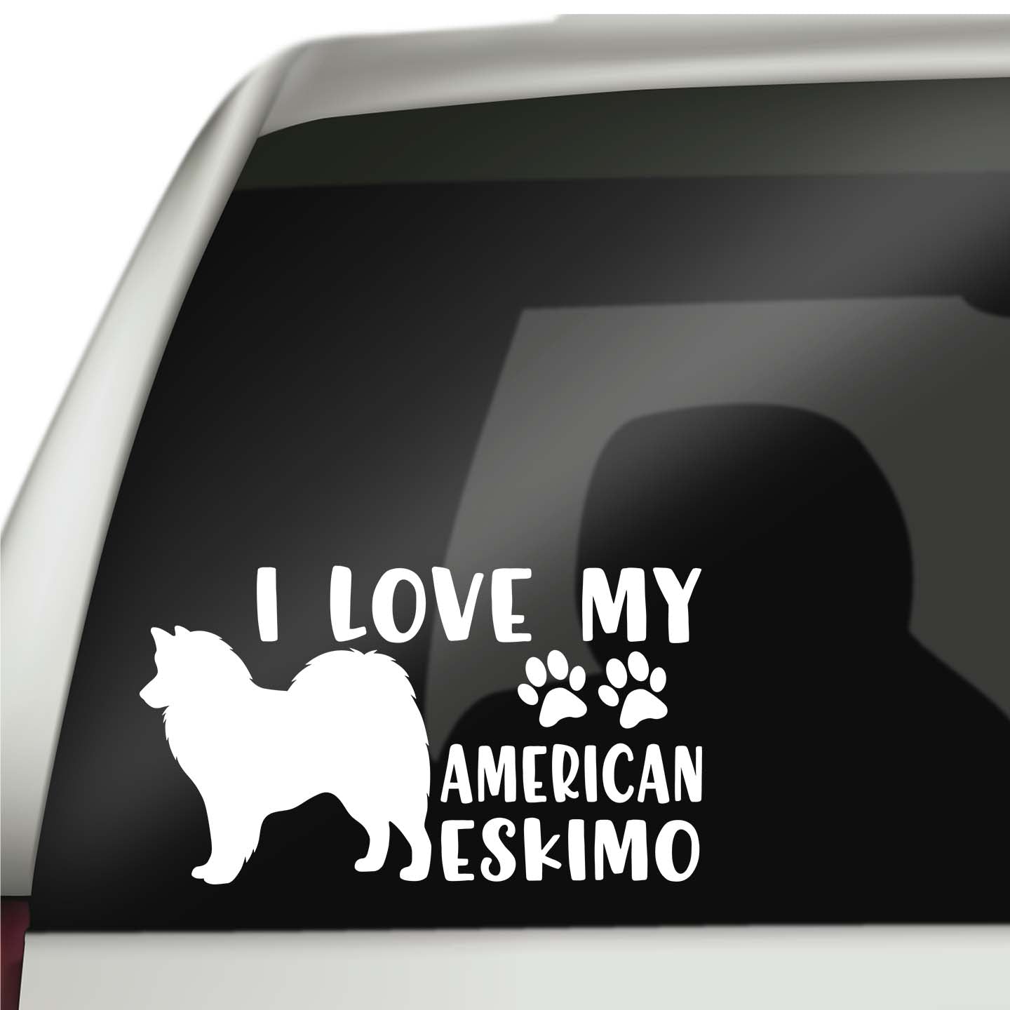 I Love My American Eskimo Sticker