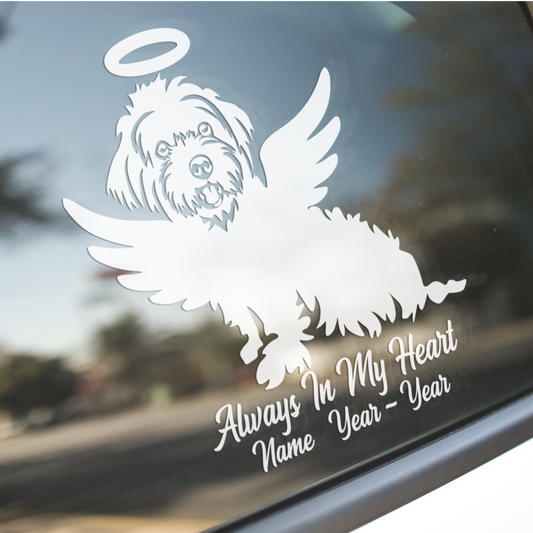 Maltese Dog Pet Memorial Sticker