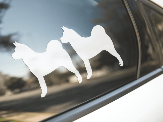 Akita Dog Silhouette Stickers