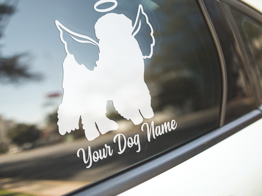 Newfoundland With Angel Wings Sticker