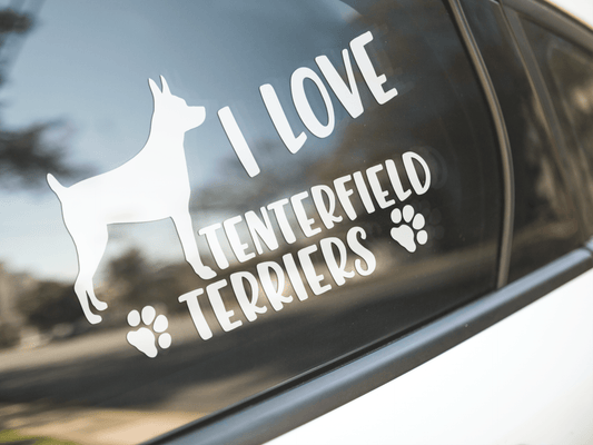 I Love Tenterfield Terriers Sticker