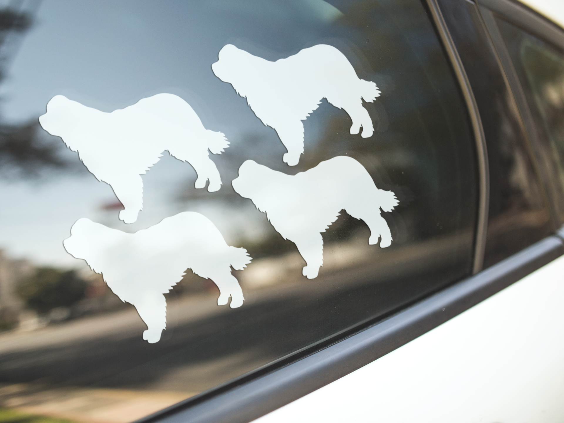 Newfoundland Dog Silhouette Sticker