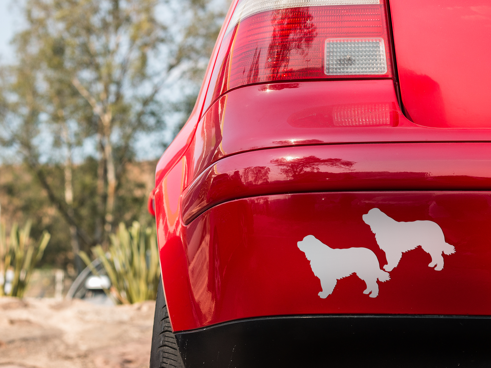 Newfoundland Dog Silhouette Sticker