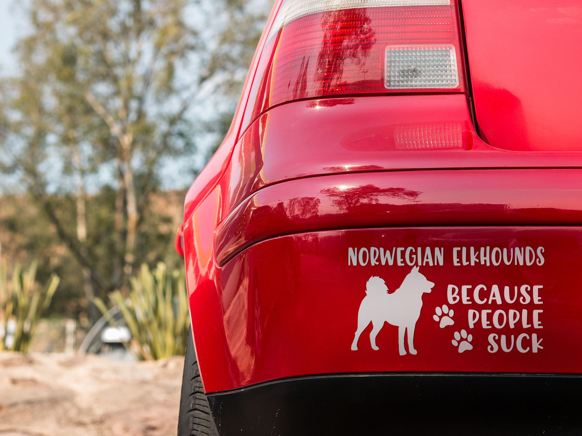 Norwegian Elkhound Dog Sticker