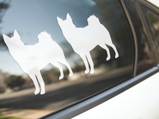 Norwegian Elkhound Silhouette Stickers
