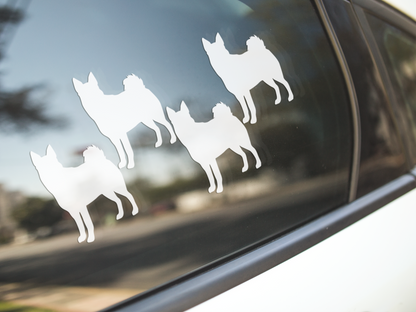 Norwegian Elkhound Silhouette Stickers