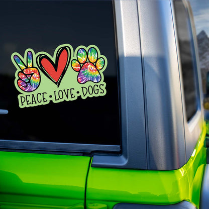 Peace Love Dogs Sticker