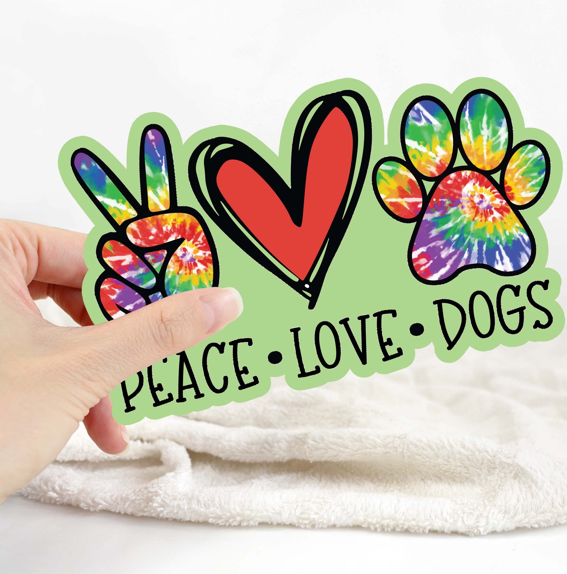 Peace Love Dogs Sticker