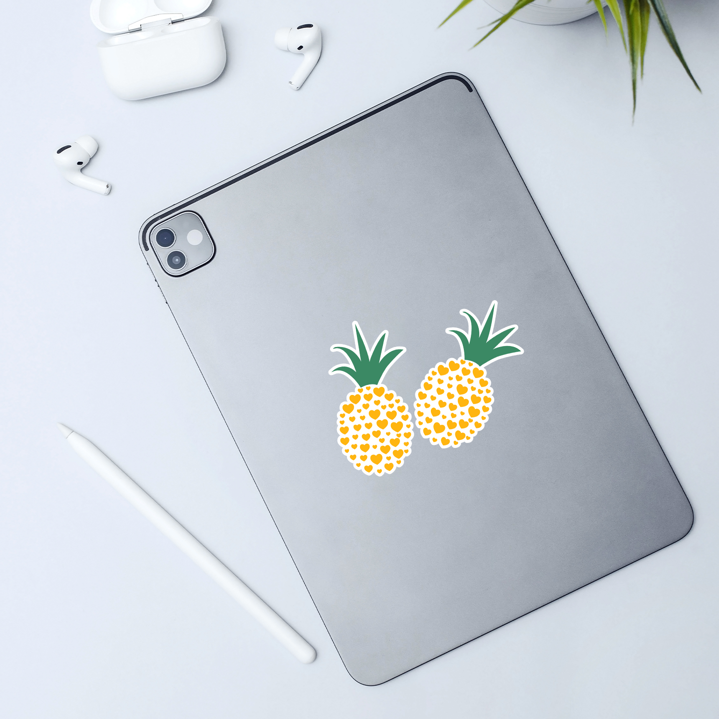 Pineapple Heart Stickers