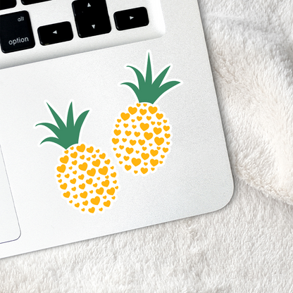 Pineapple Heart Stickers