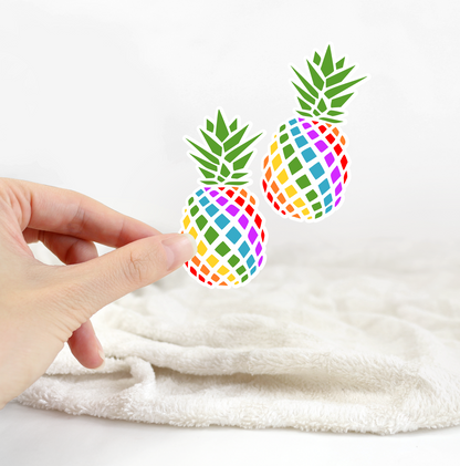 Rainbow Pineapple Stickers