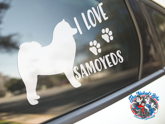 I Love Samoyeds Sticker