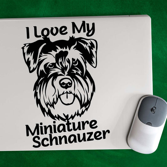 I Love My Miniature Schnauzer Sticker