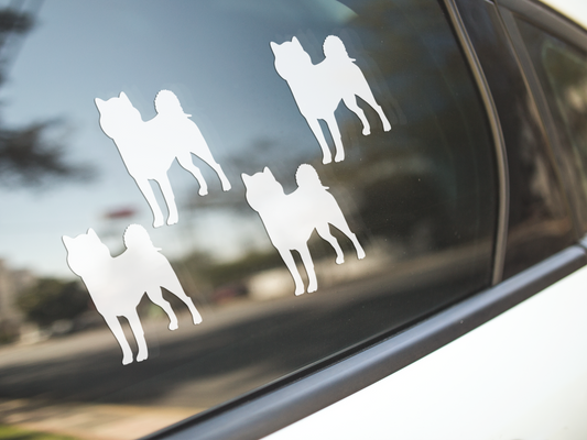 Shiba Inu Dog Silhouette Stickers