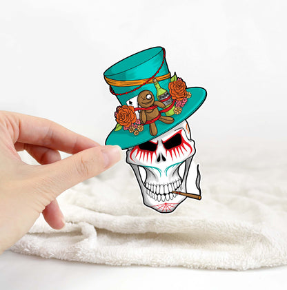 Voodoo Skull Sticker