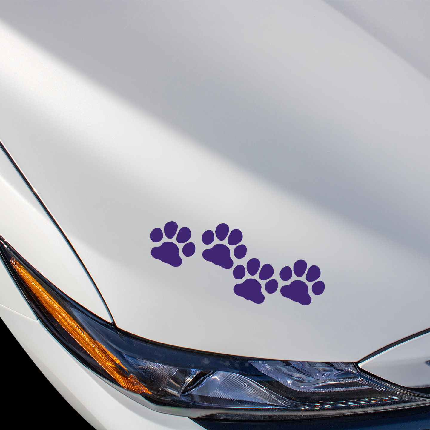 Purple Paw Print Stickers