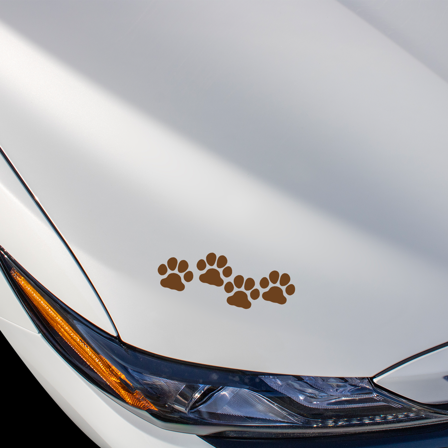 Copper Paw Print Stickers