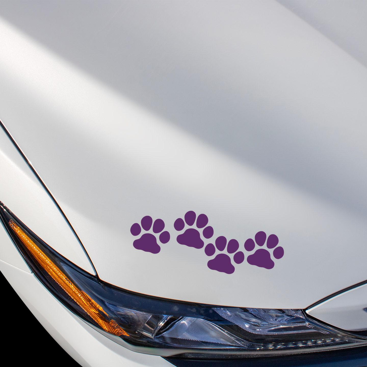 Violet Paw Print Stickers