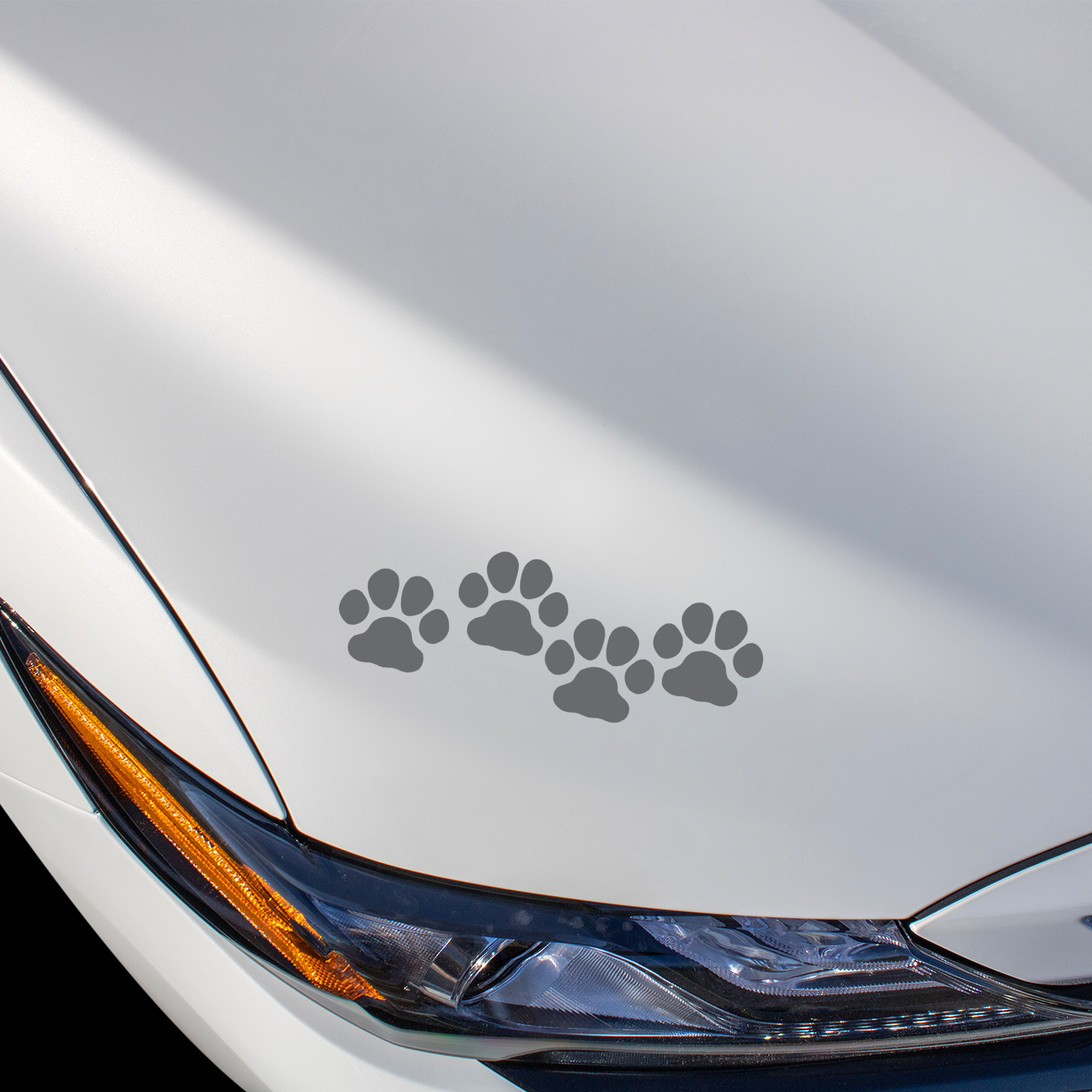 Silver Paw Print Stickers