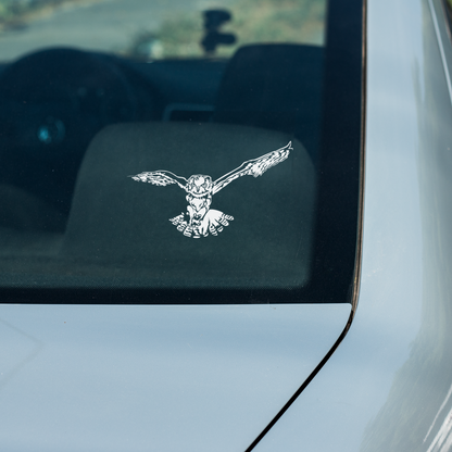Flying Great Horned Owl Sticker