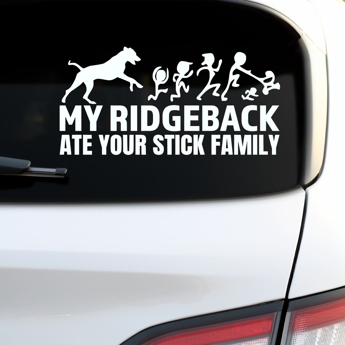 My Ridgeback Ate Your Stick Family Sticker