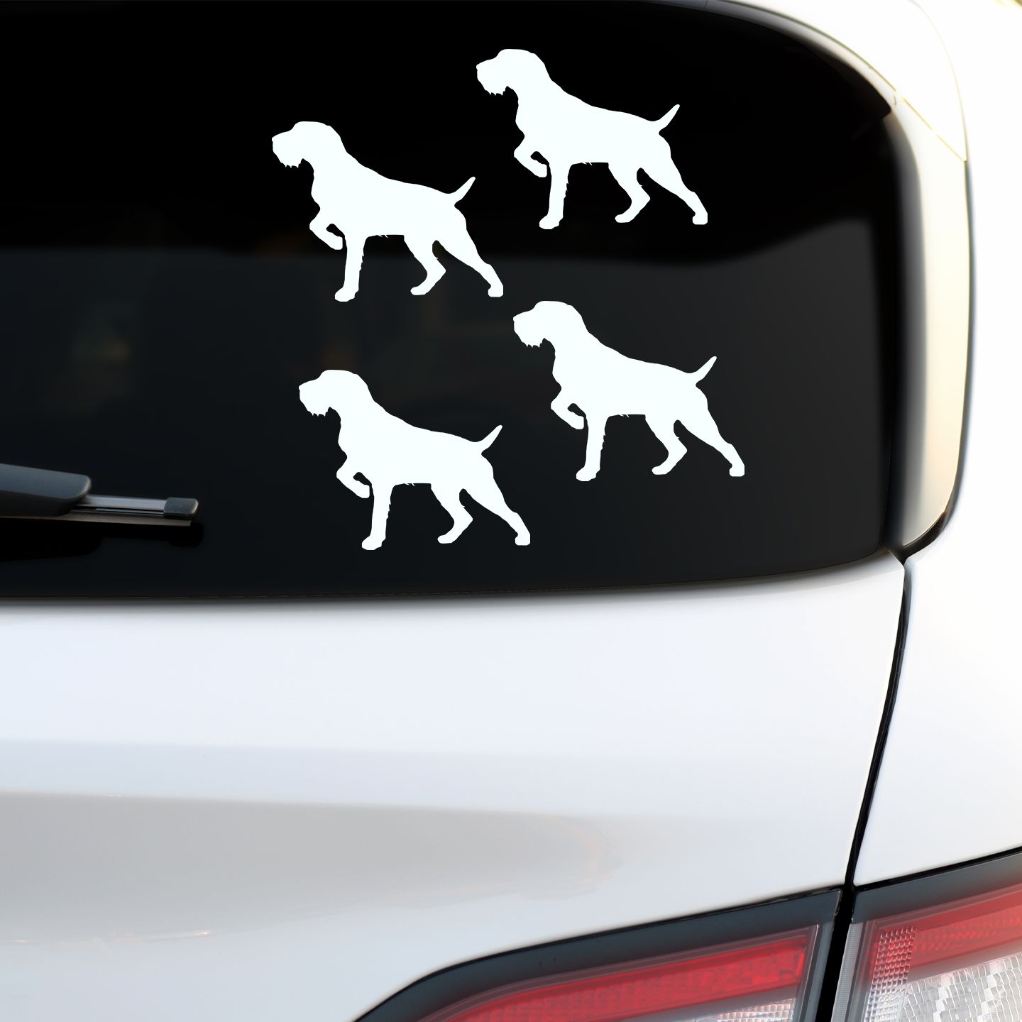 German Wirehaired Pointer Silhouette Stickers