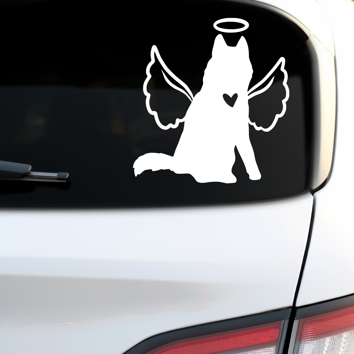 Siberian Husky With Angel Wings Sticker