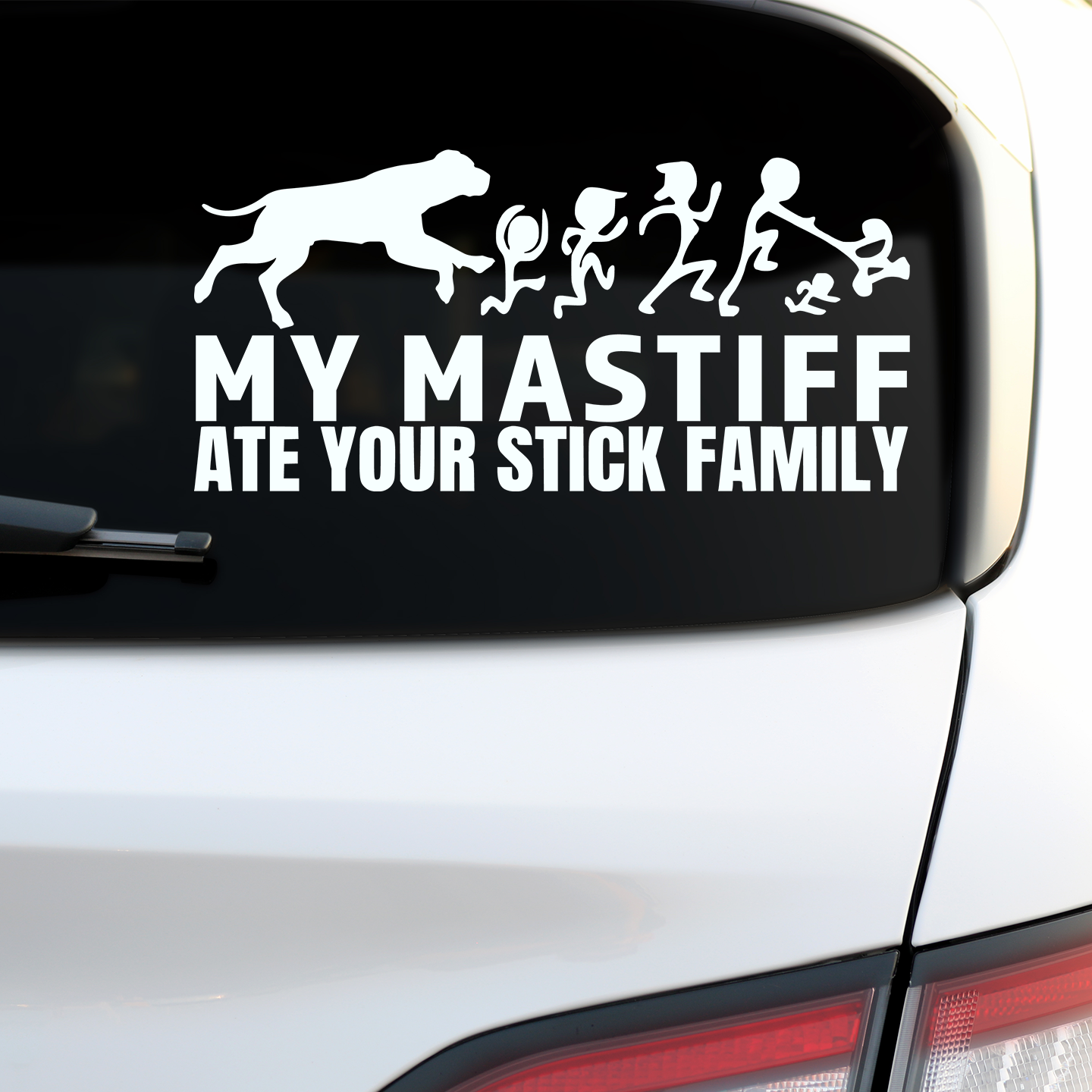 My Mastiff Ate Your Stick Family Sticker
