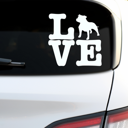 Staffordshire Bull Terrier Love Sticker