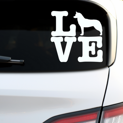 Siberian Husky Love Sticker