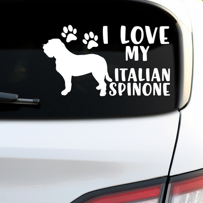 I Love My Italian Spinone Sticker