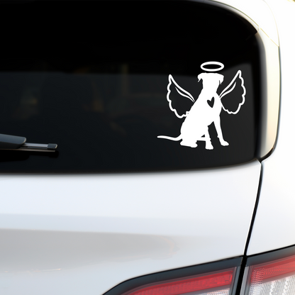 Boxer With Angel Wings Memorial Sticker
