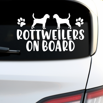 Rottweilers On Board Sticker