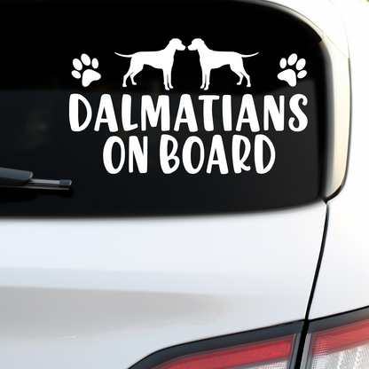 Dalmatians On Board Sticker