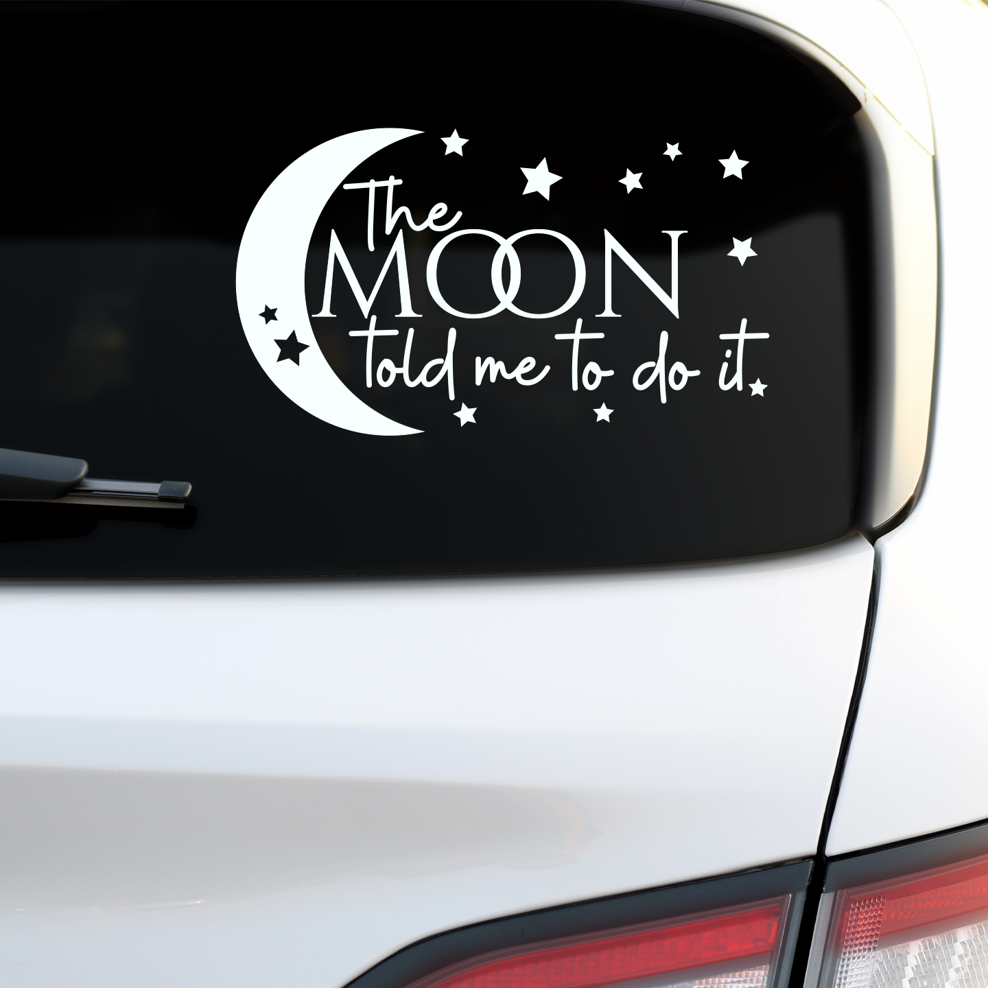 The Moon Told Me To Do It Sticker