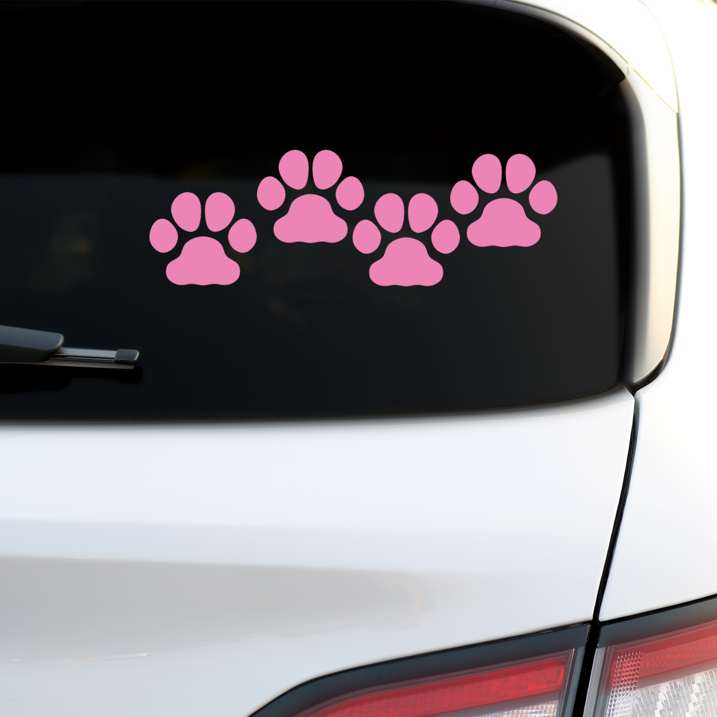 Pink Paw Print Stickers