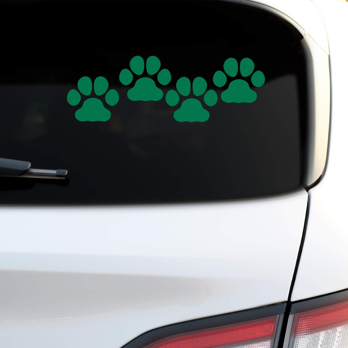 Green Paw Print Stickers