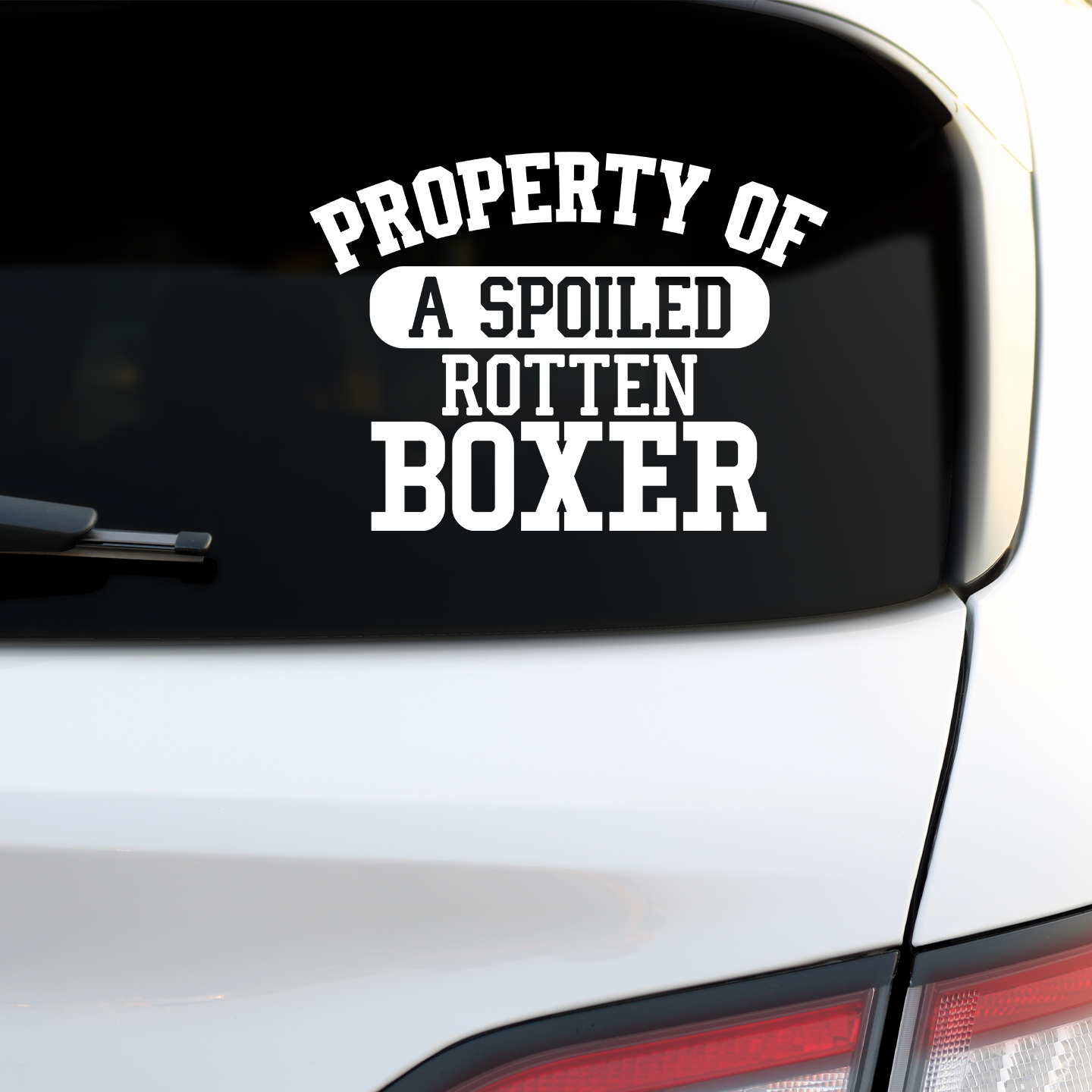 Property of a Spoiled Rotten Boxer Sticker