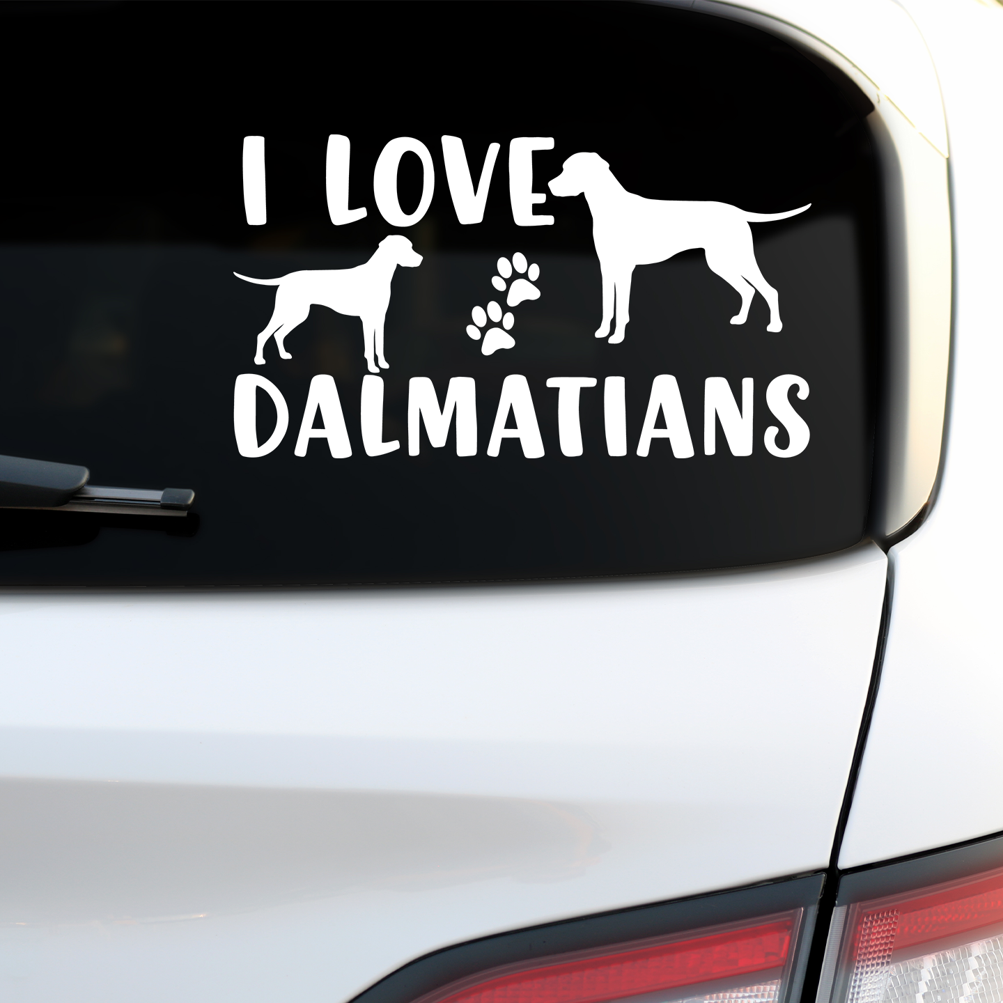 I Love Dalmatians Sticker