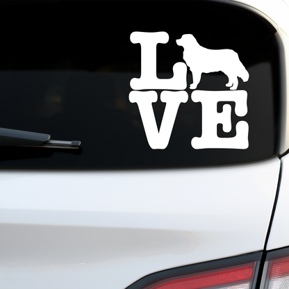 Love Bernese Mountain Dog Sticker