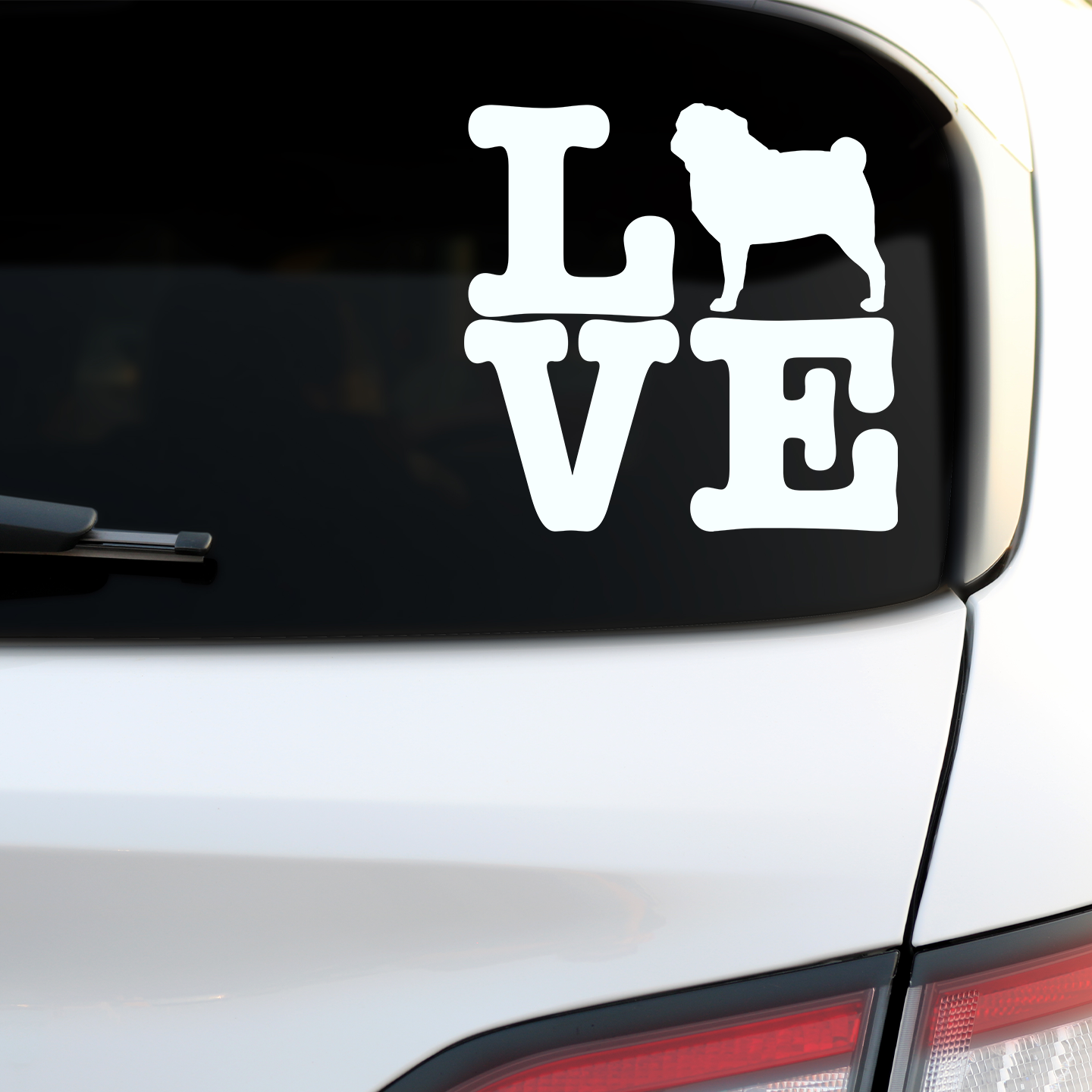 Pug Love Sticker