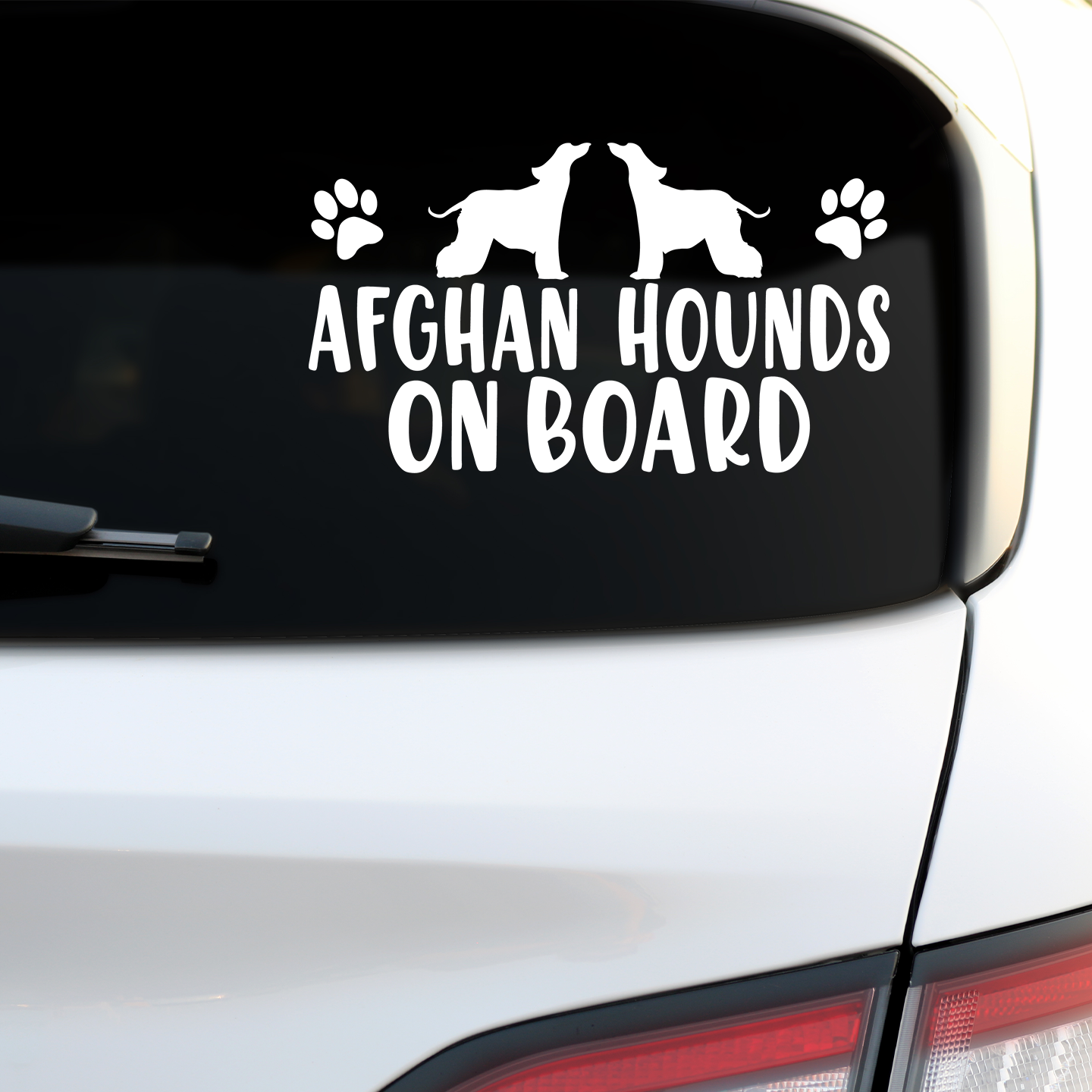 Afghan Hounds On Board Sticker