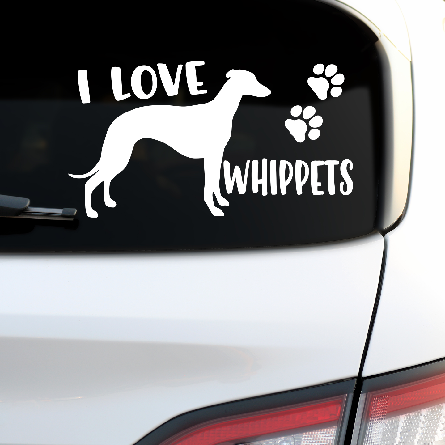 I Love Whippets Sticker