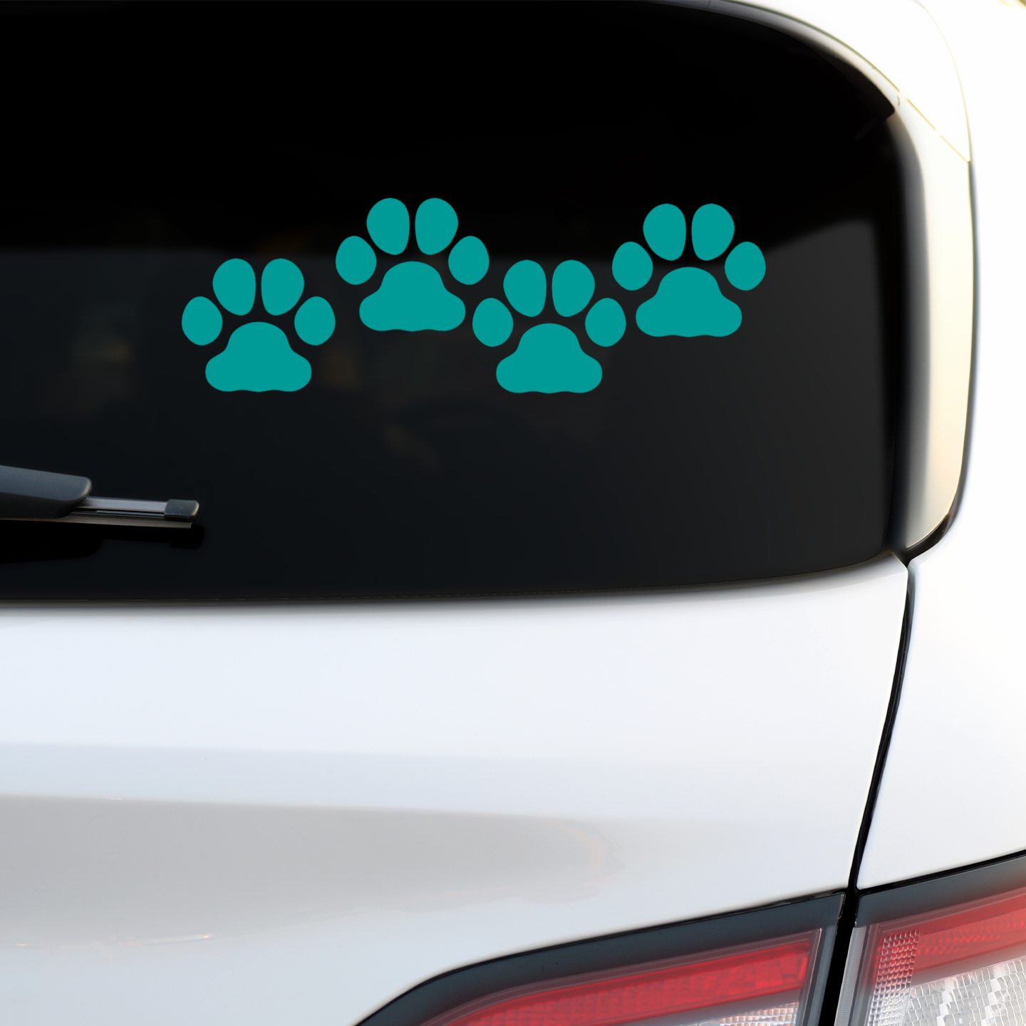 Turquoise Paw Print Stickers