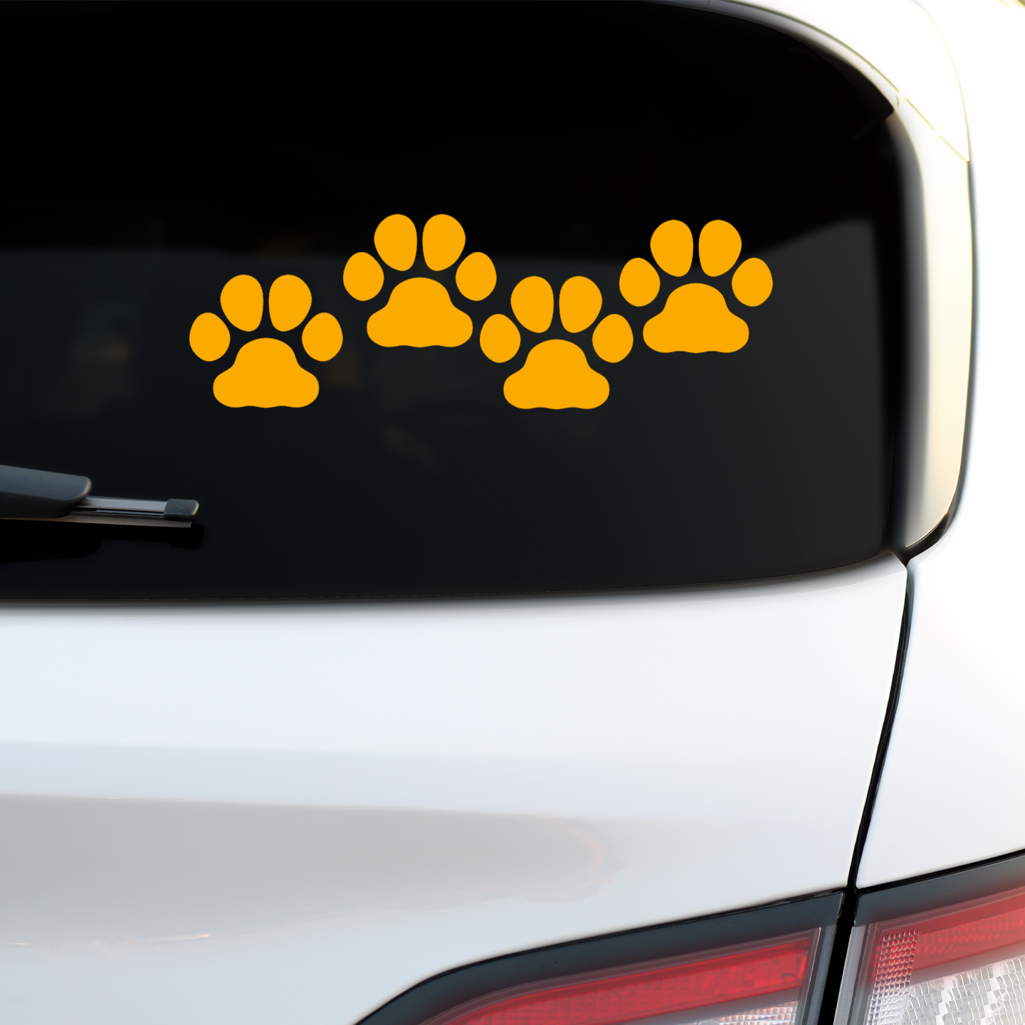 Yellow Paw Print Stickers